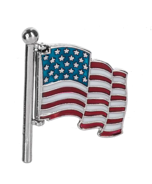 God Bless America Swivel USA Flag Charm Pocket Token