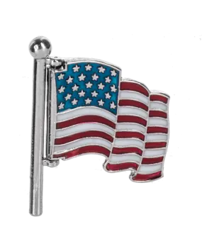 God Bless America Swivel USA Flag Charm Pocket Token