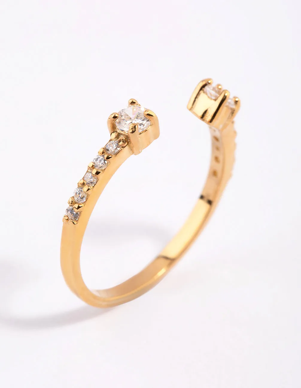 Gold Plated Sterling Silver Cubic Zirconia RIng