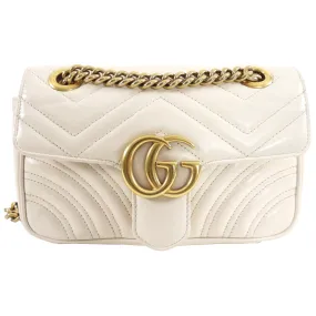 Gucci Marmont Matelasse Mini Leather Crossbody Flap Bag