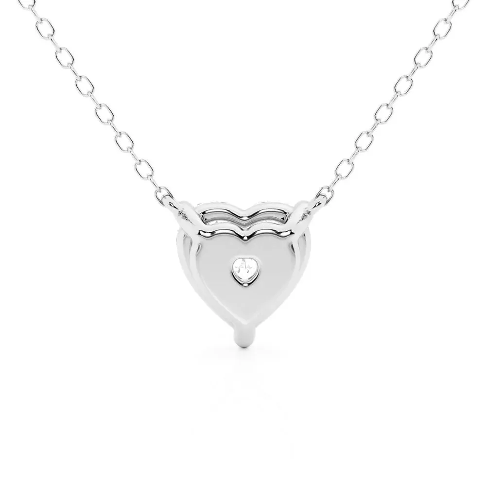 Heart Cut Moissanite Solitaire Pendant Necklace