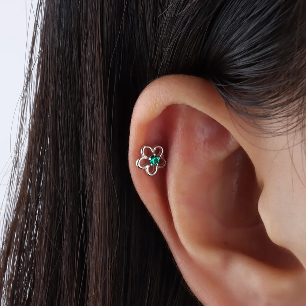 Hollow Flower Stud