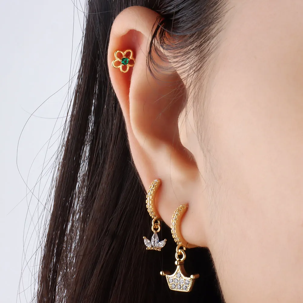 Hollow Flower Stud