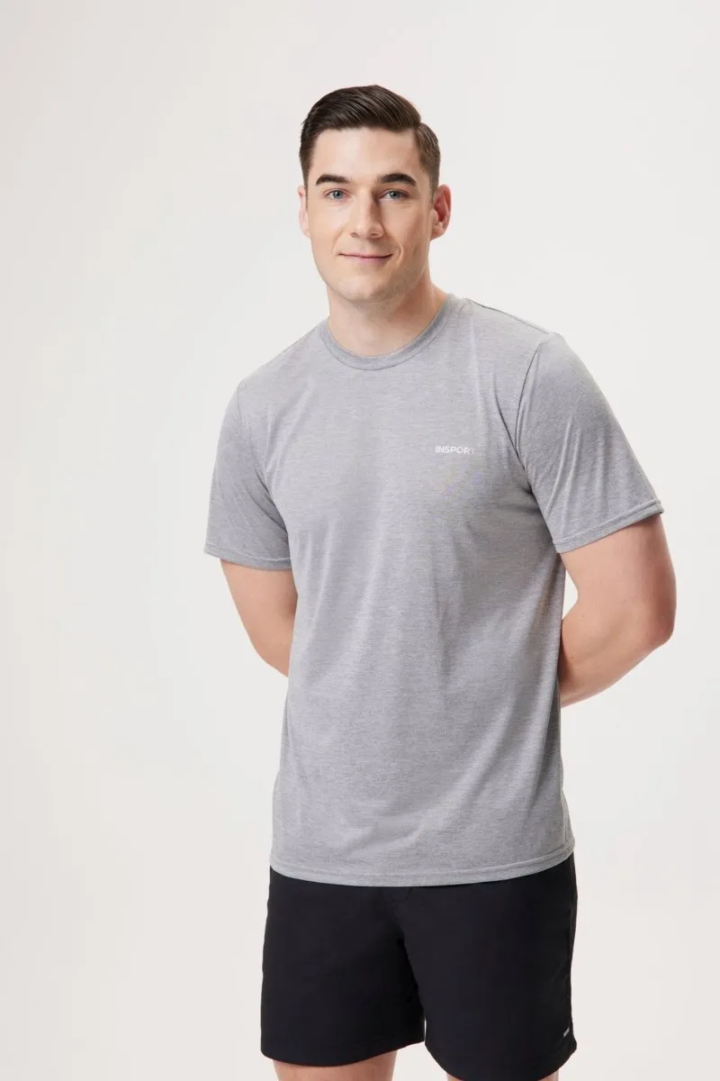 INSPORT MEN'S CLASSIC RUN GREY TEE