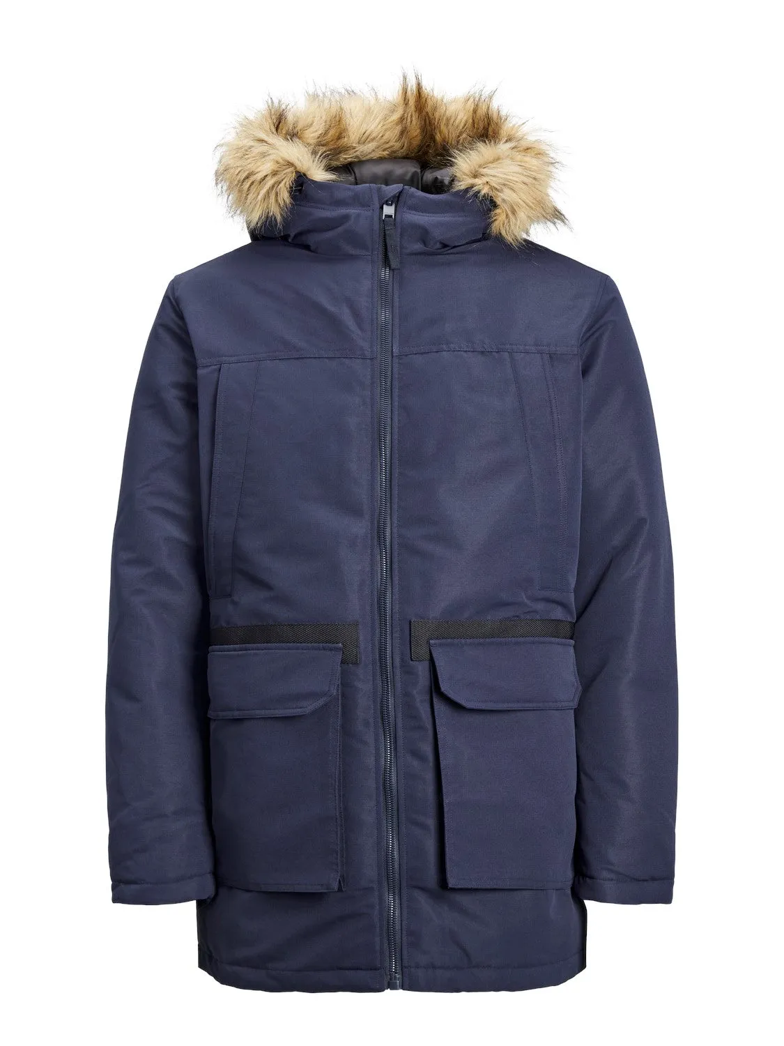 Jack & Jones Mens 'JJEWING' Hooded Parka Jacket