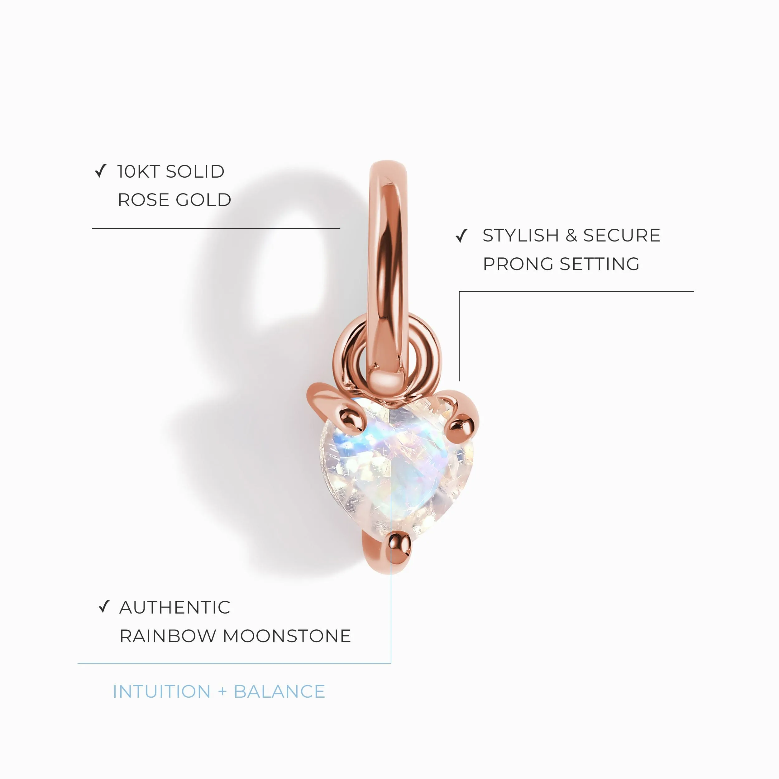 Kids Moonstone Pendant - Love