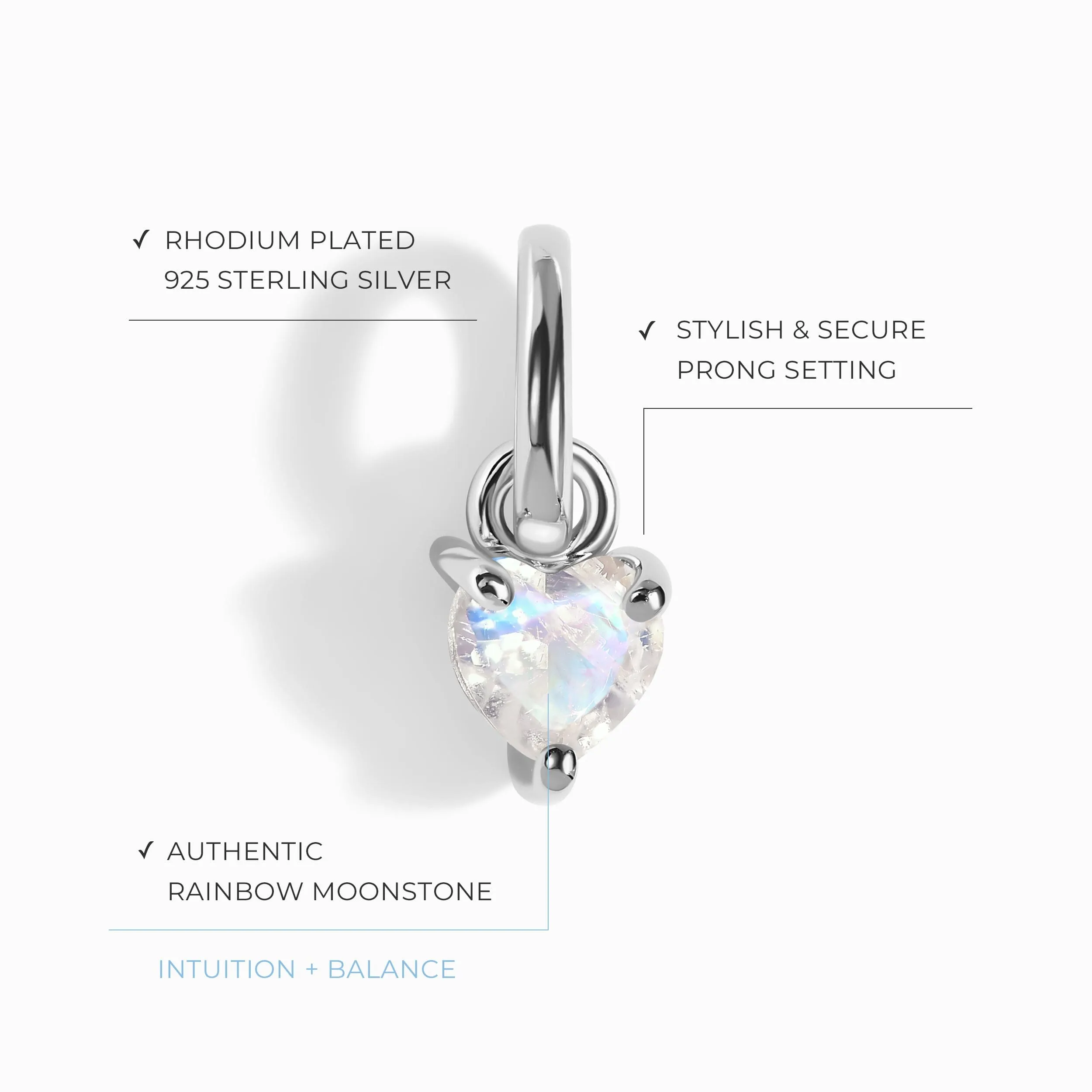 Kids Moonstone Pendant - Love