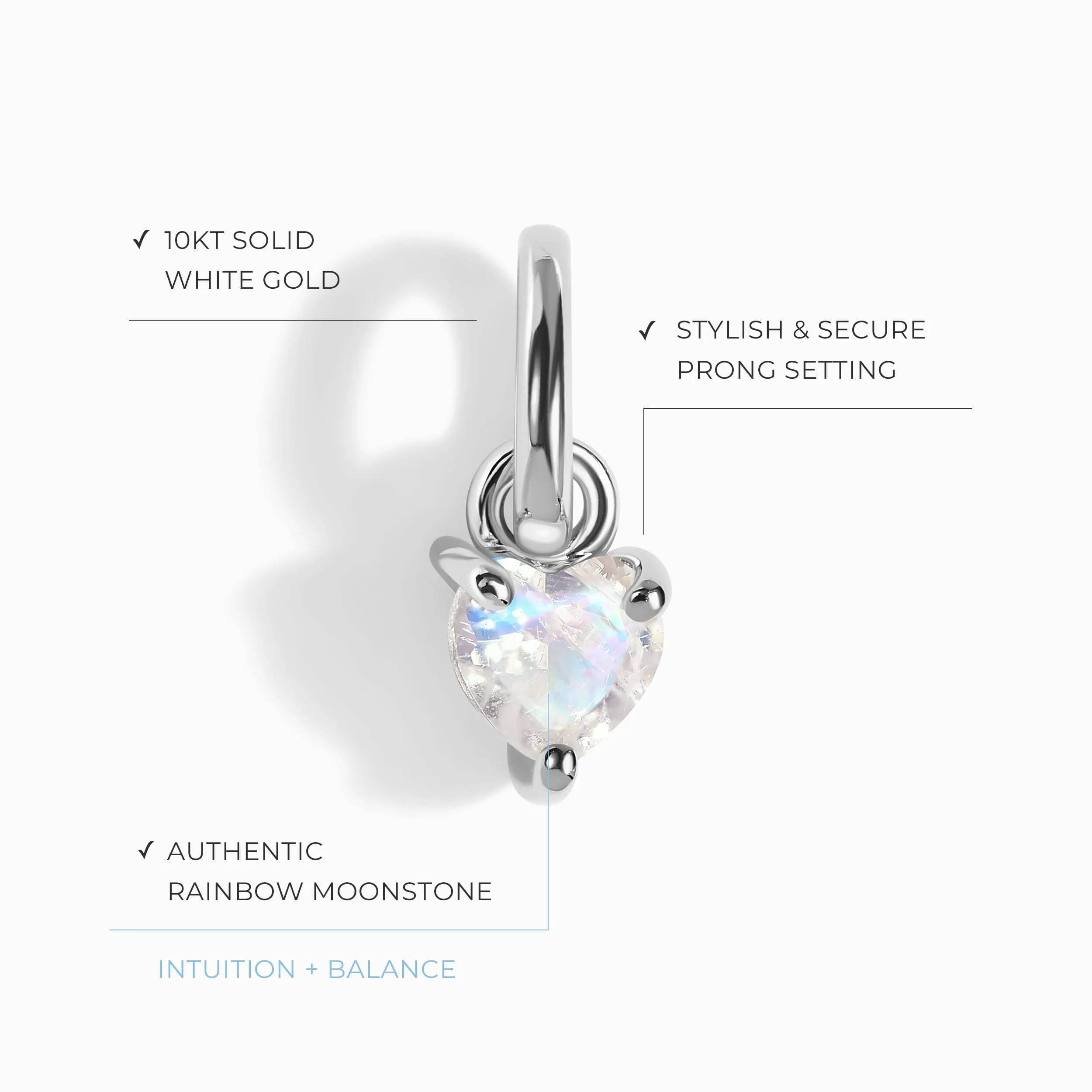 Kids Moonstone Pendant - Love