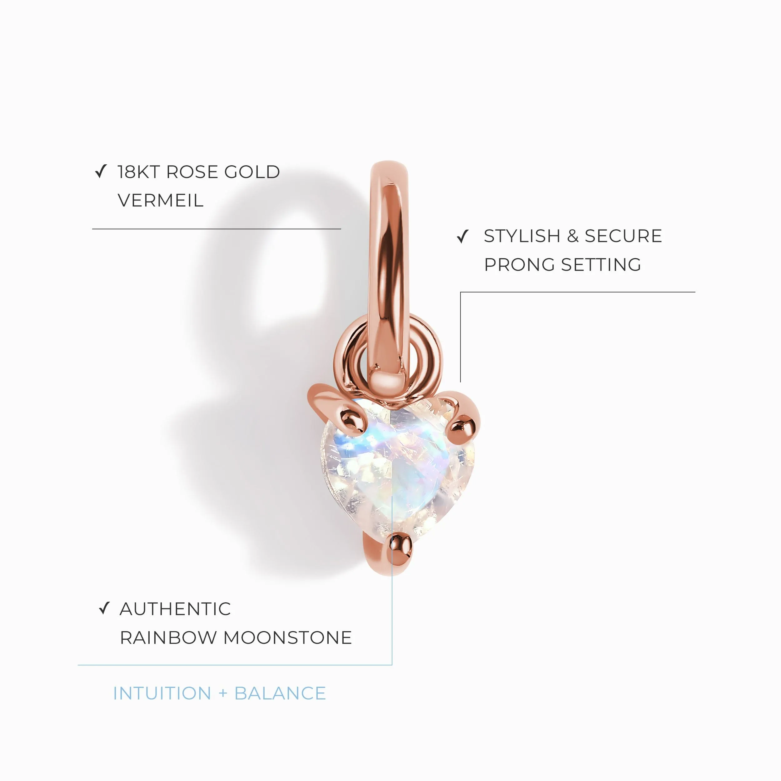 Kids Moonstone Pendant - Love