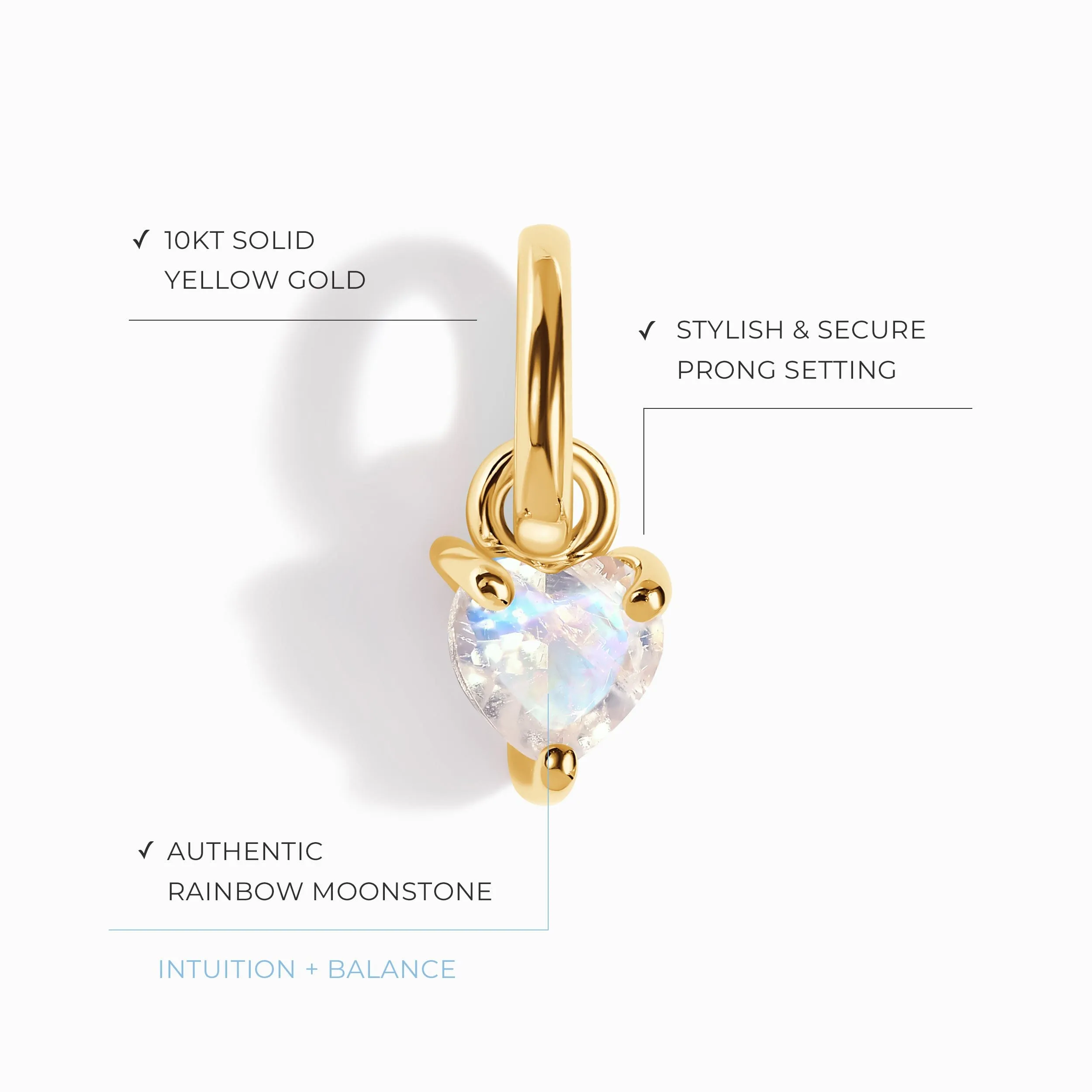 Kids Moonstone Pendant - Love