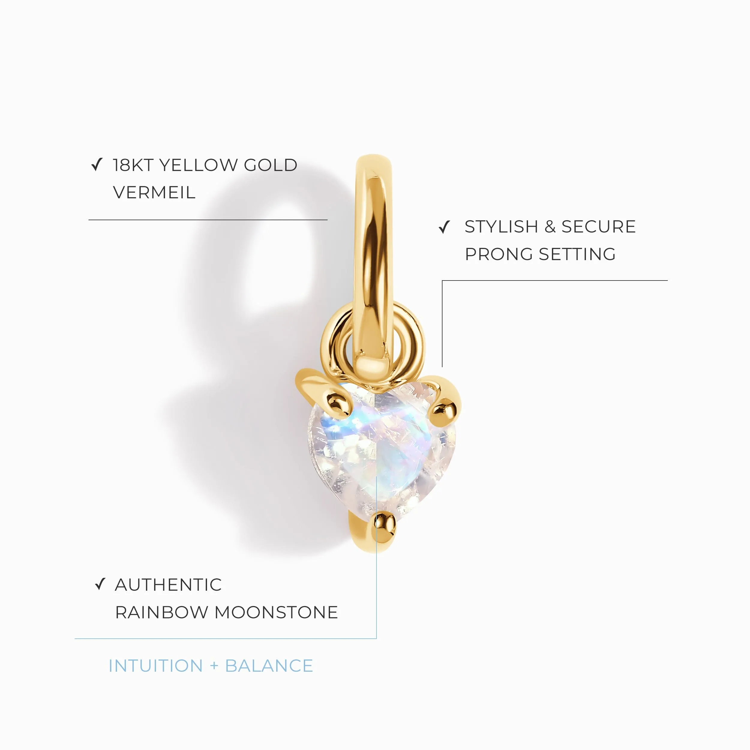 Kids Moonstone Pendant - Love