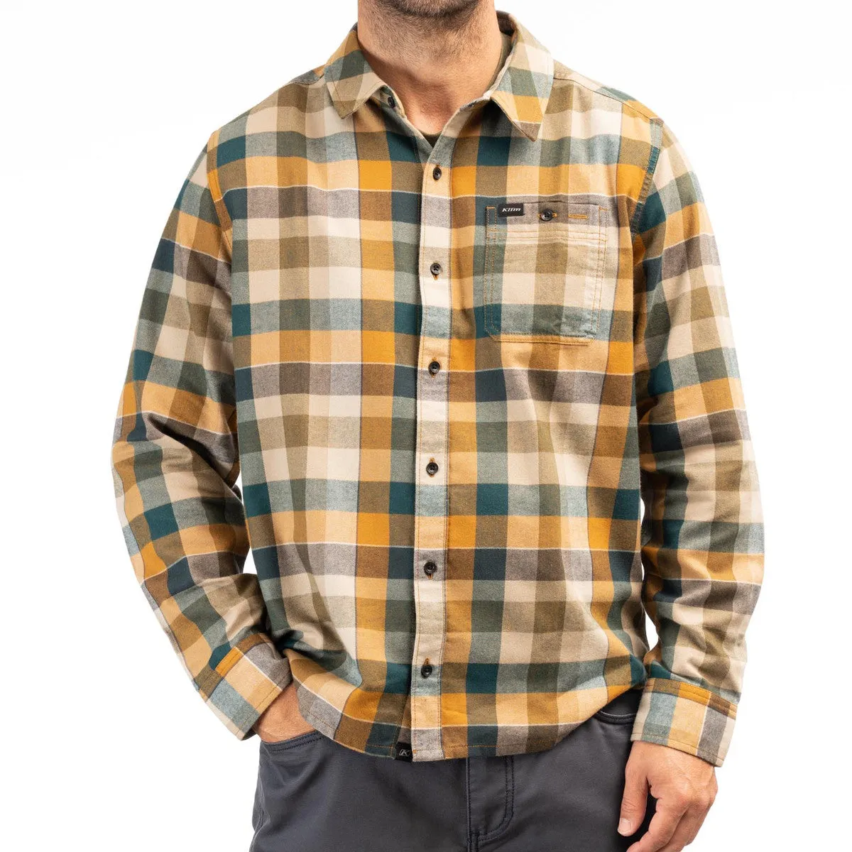 Klim Alderson Midweight Flannel Dark Sea/Golden Brown