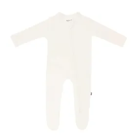 Kyte Baby Zippered Footie in Ecru