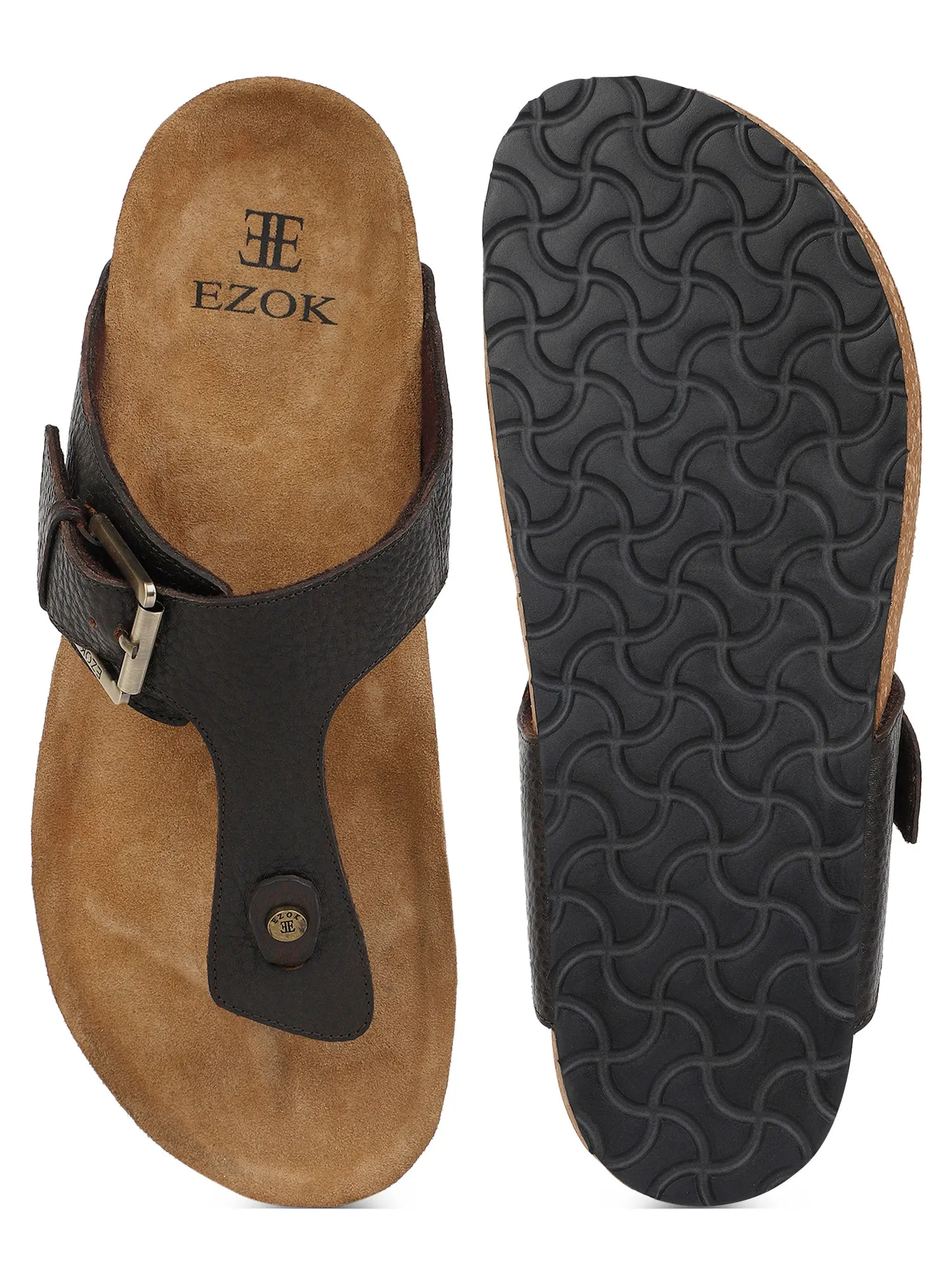 Leather sandal for men (Brown)