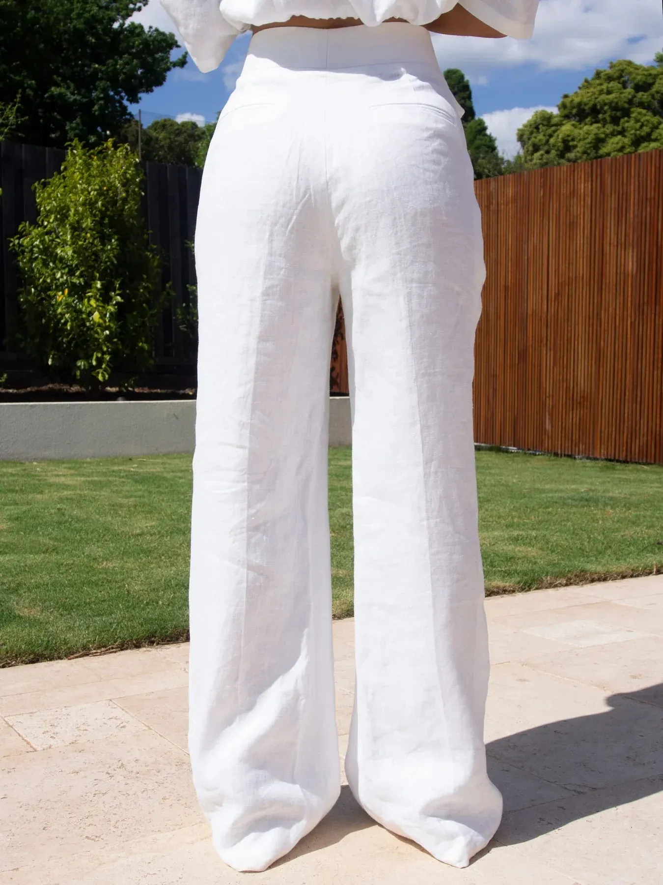 Leesa Linen Pant - Ivory