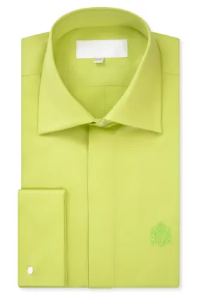 Lime Green Cutaway Collar Shirt