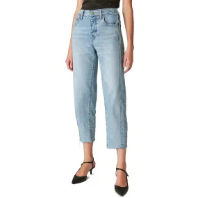 Lucky Brand Womens 90s Loose High-Rise Raw Hem Cropped Jeans