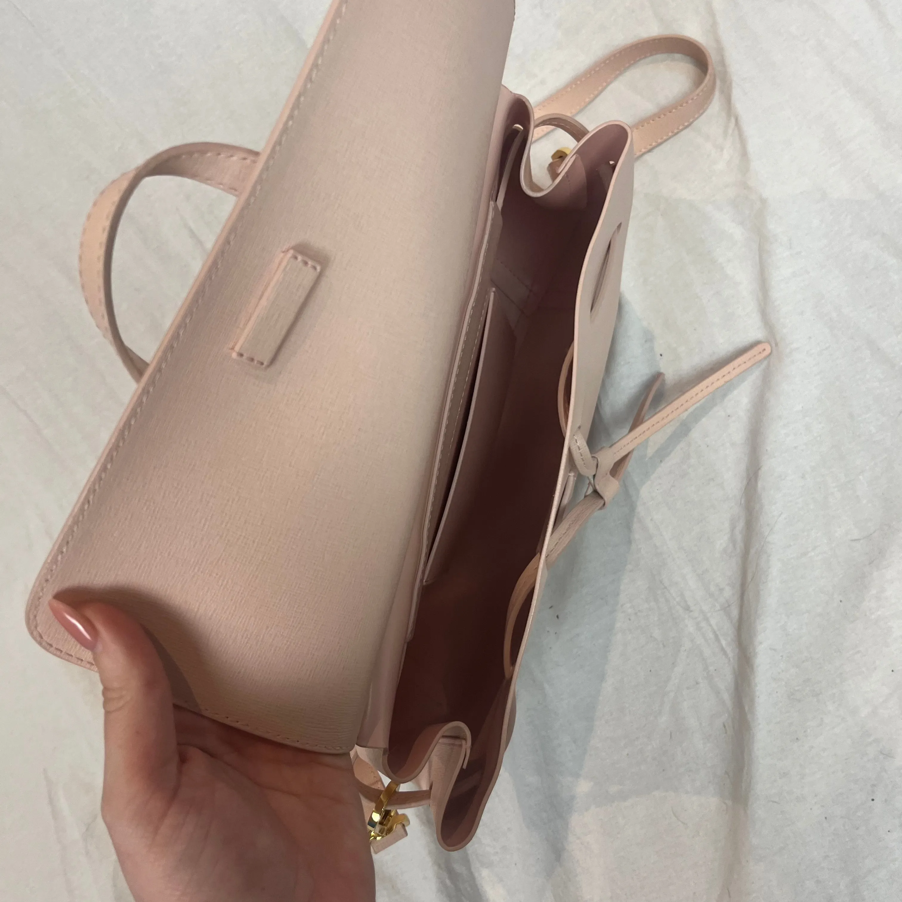 Mansur Gavriel Brand New 695 Powder Pink Saffiano Leather Lady Bag