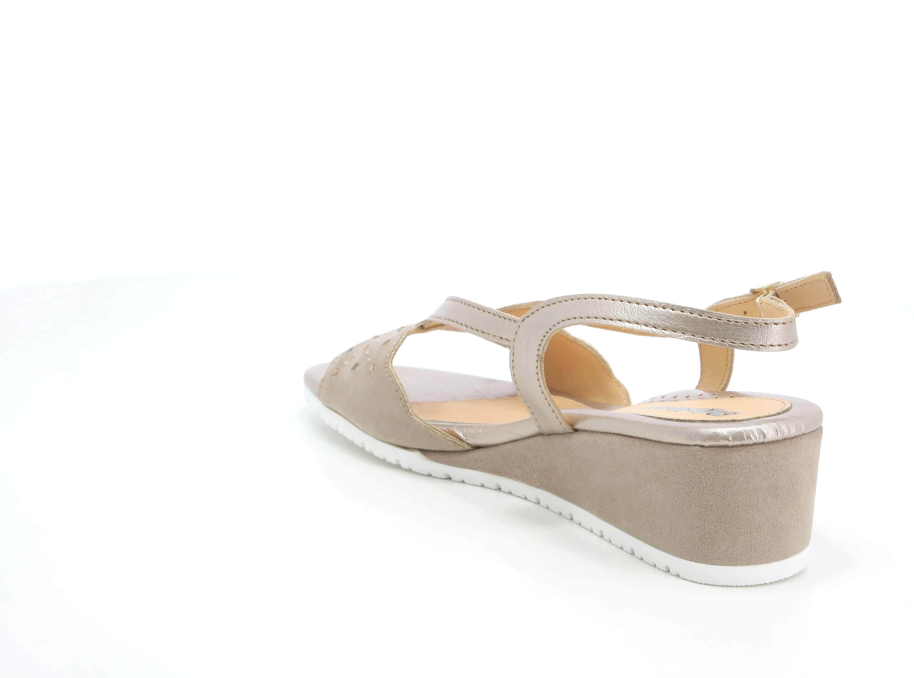 Melluso donna sandali comfort con zeppa