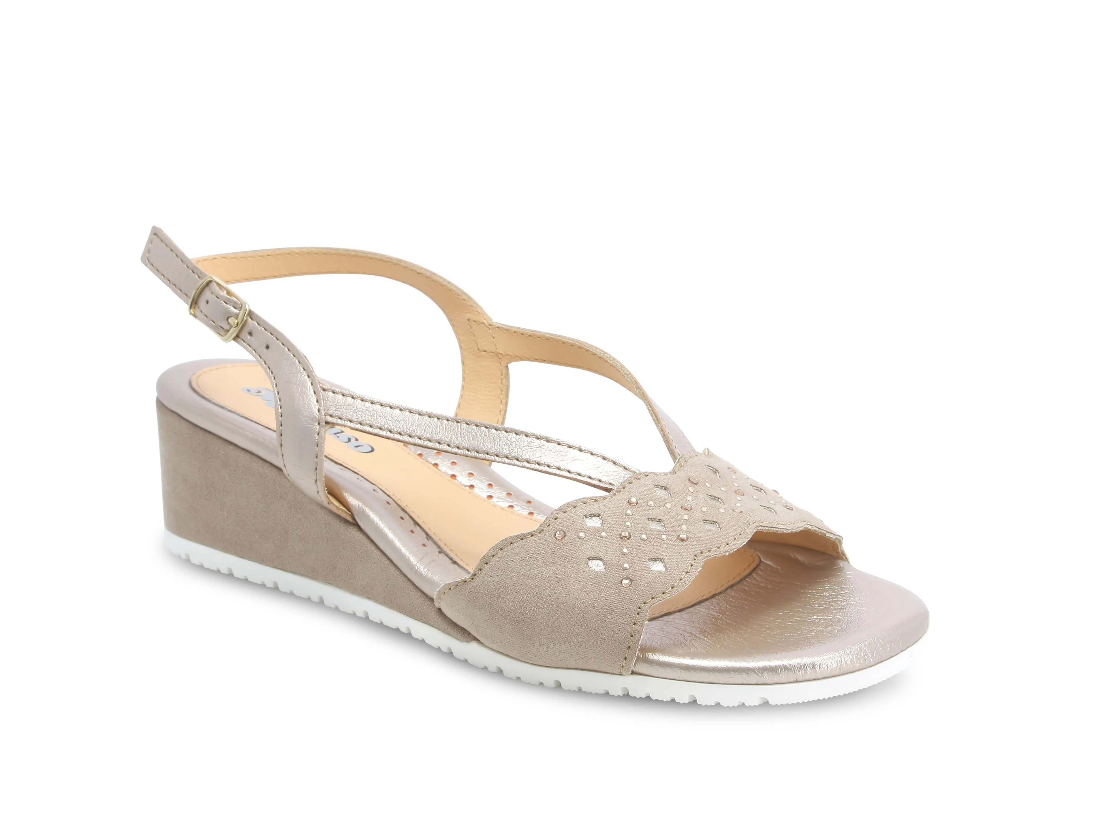 Melluso donna sandali comfort con zeppa