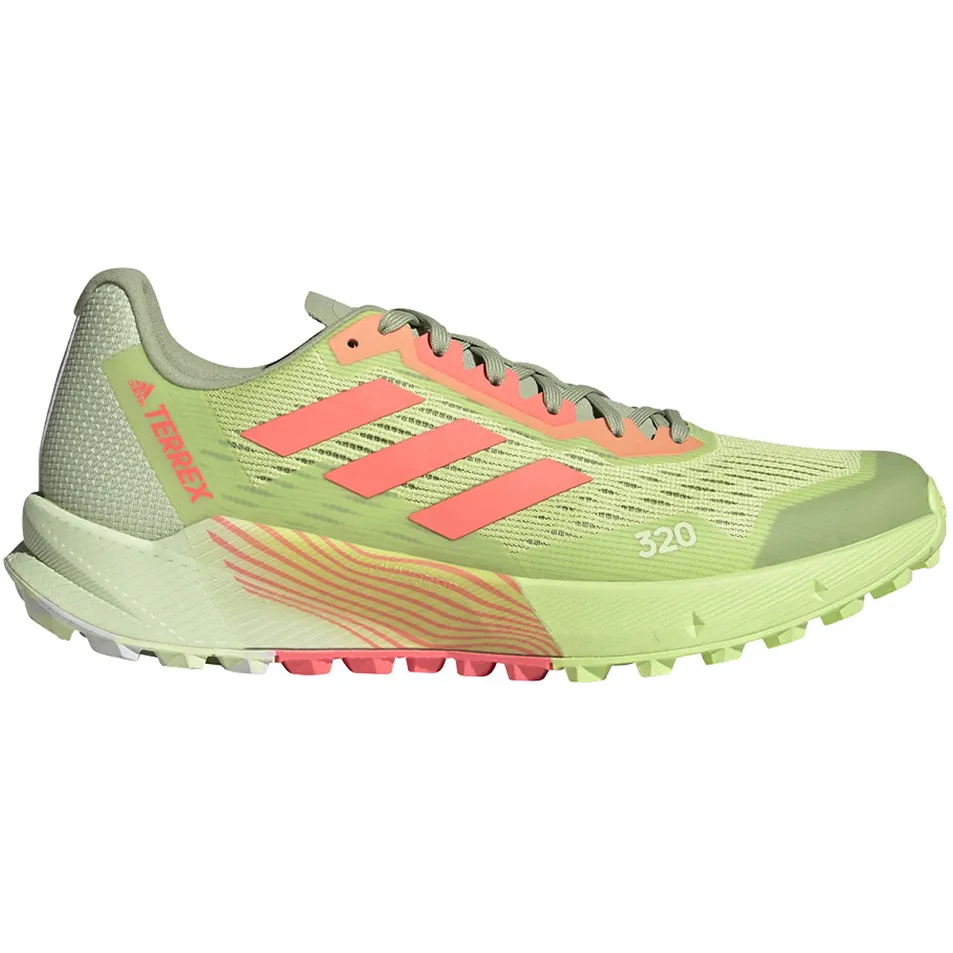 Men's Adidas Terrex Agravic Flow 2, Pulse Lime/Turbo/White, 10.5 D Medium