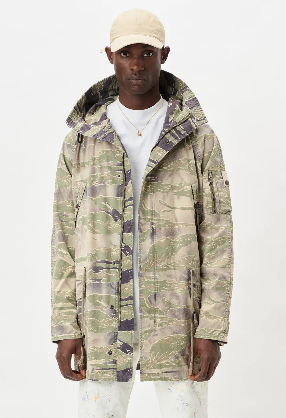 Military Parka / Washed Tiger Camo