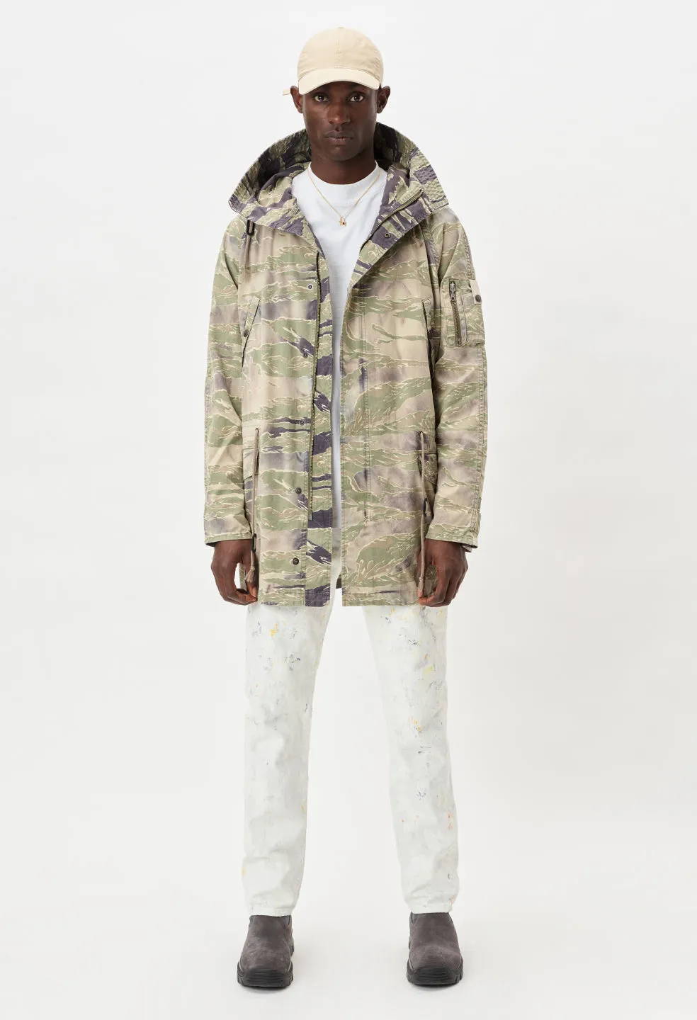 Military Parka / Washed Tiger Camo