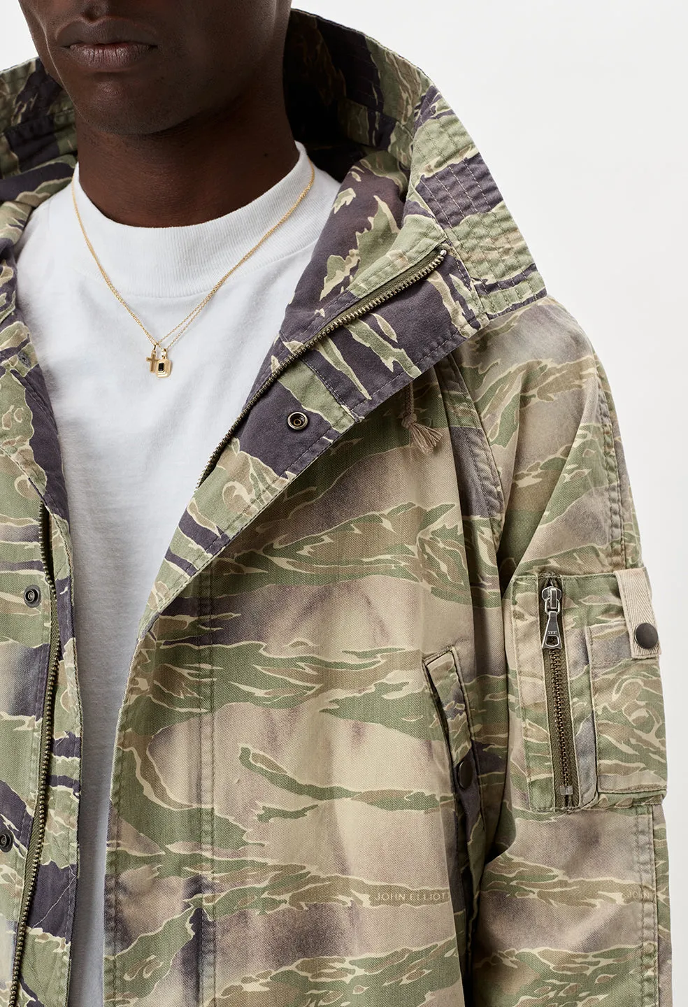 Military Parka / Washed Tiger Camo