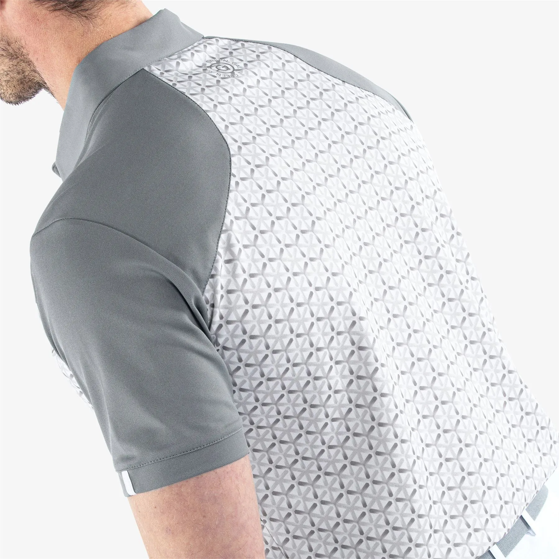 Mio Ventil8  Printed Polo Cool Grey/Sharkskin - SS24