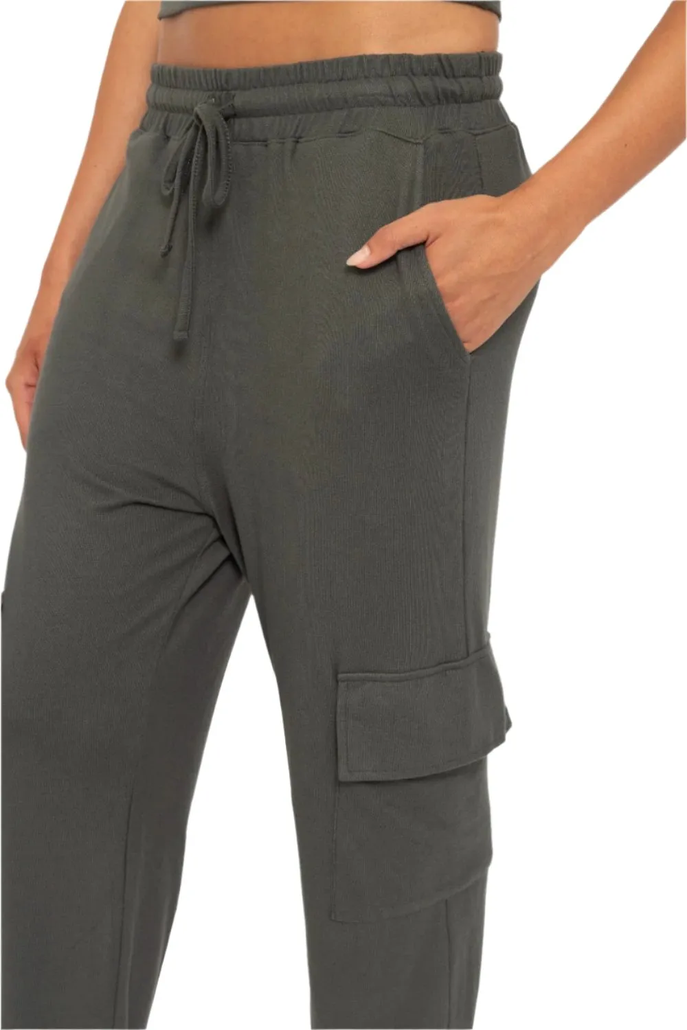 Mono B Brushed Hacci Cargo Lounge Jogger Pant KP5082