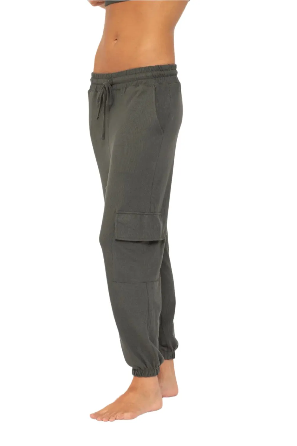 Mono B Brushed Hacci Cargo Lounge Jogger Pant KP5082