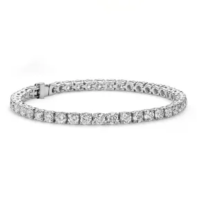 Olivia 18k White Gold Plated Tennis Bracelet with Simulated Diamond Cubic Zirconia Crystals