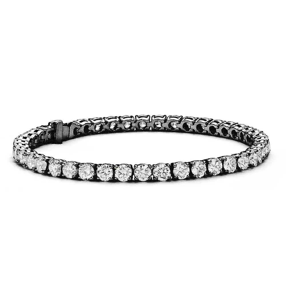 Olivia 18k White Gold Plated Tennis Bracelet with Simulated Diamond Cubic Zirconia Crystals