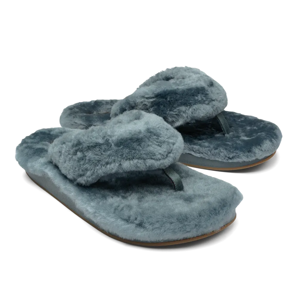 Olukai Women's Kipe'a Heu Shearling Slipper - Storm