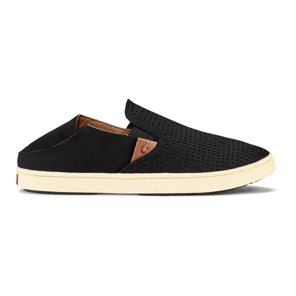 Olukai Women's Pehuea Mesh Slip-On Sneaker - Black