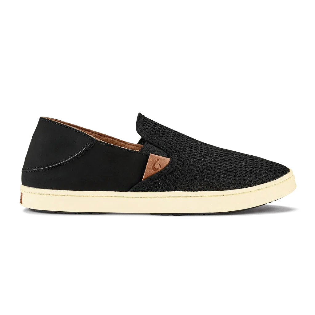 Olukai Women's Pehuea Mesh Slip-On Sneaker - Black