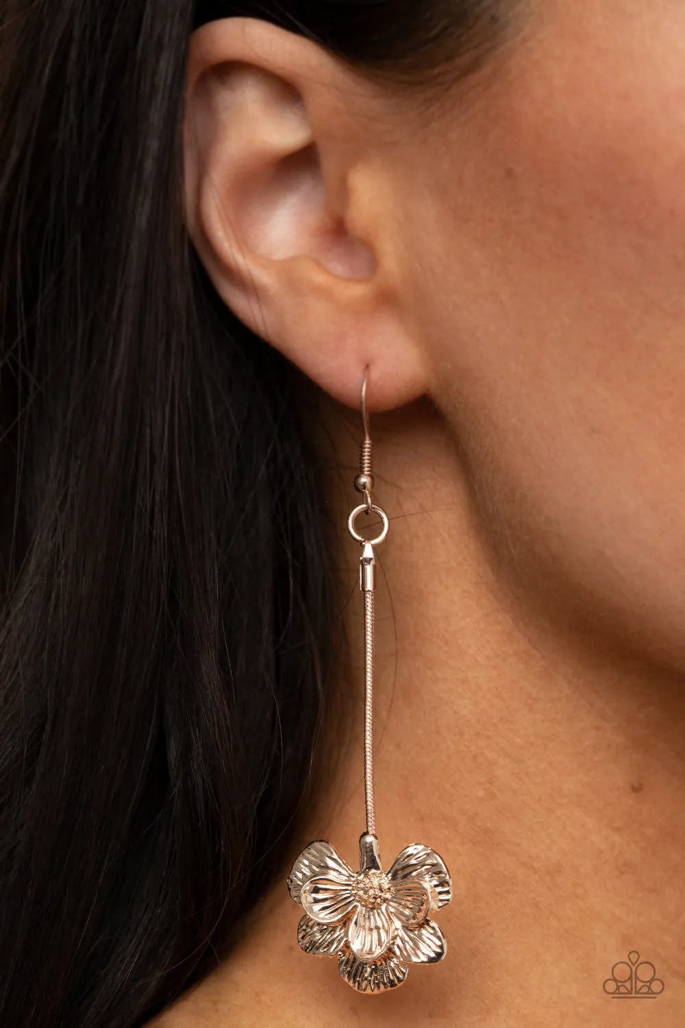 Opulently Orchid - Rose Gold Earring