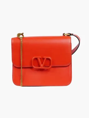 Orange V Logo cross-body bag