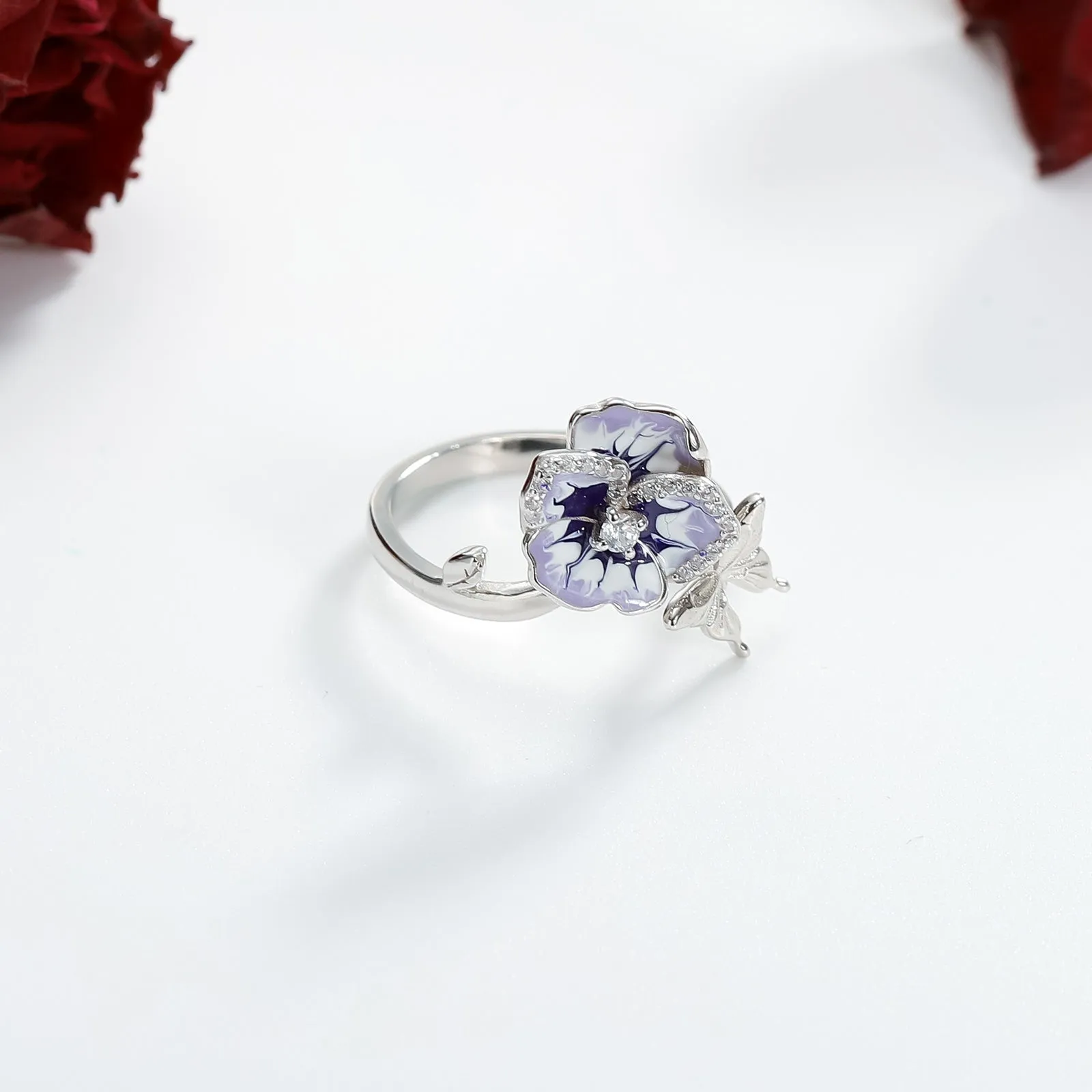 Pansy Butterfly Ring