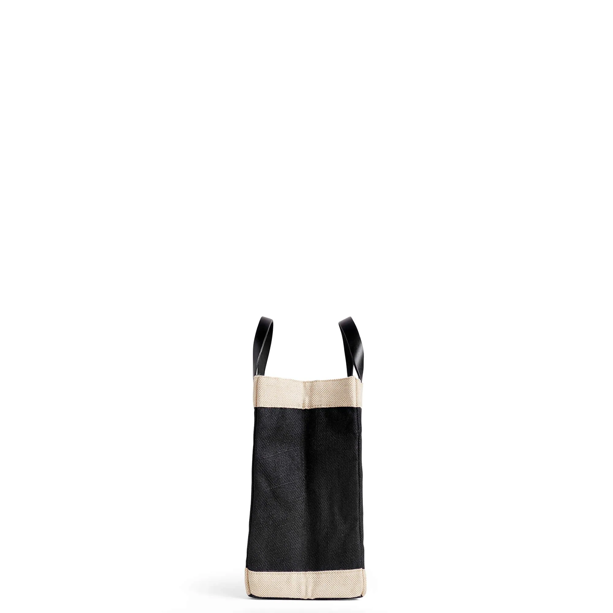 Petite Market Bag in Black with “ESSENTIALS”