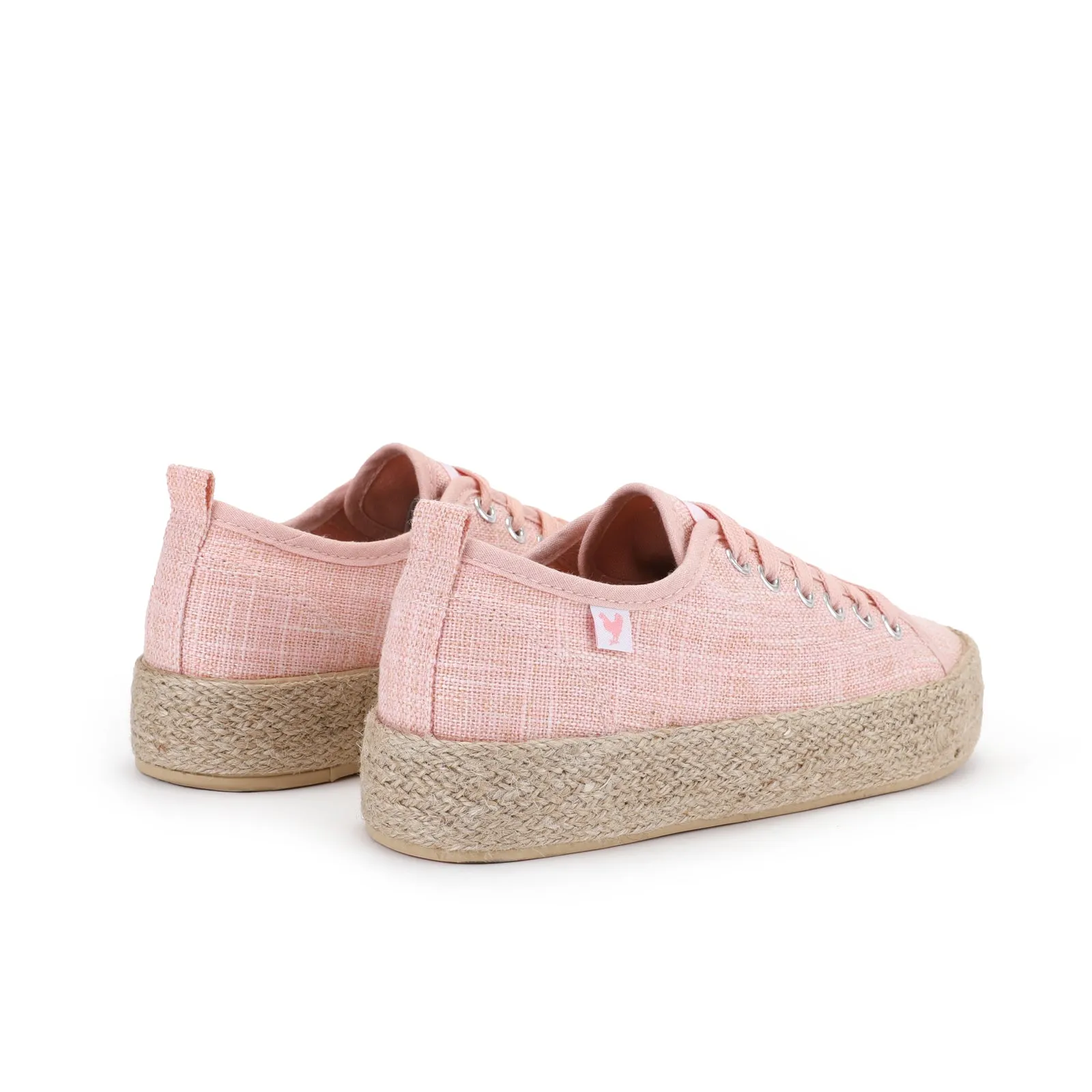 Pitas linen lace-up espadrille sneakers