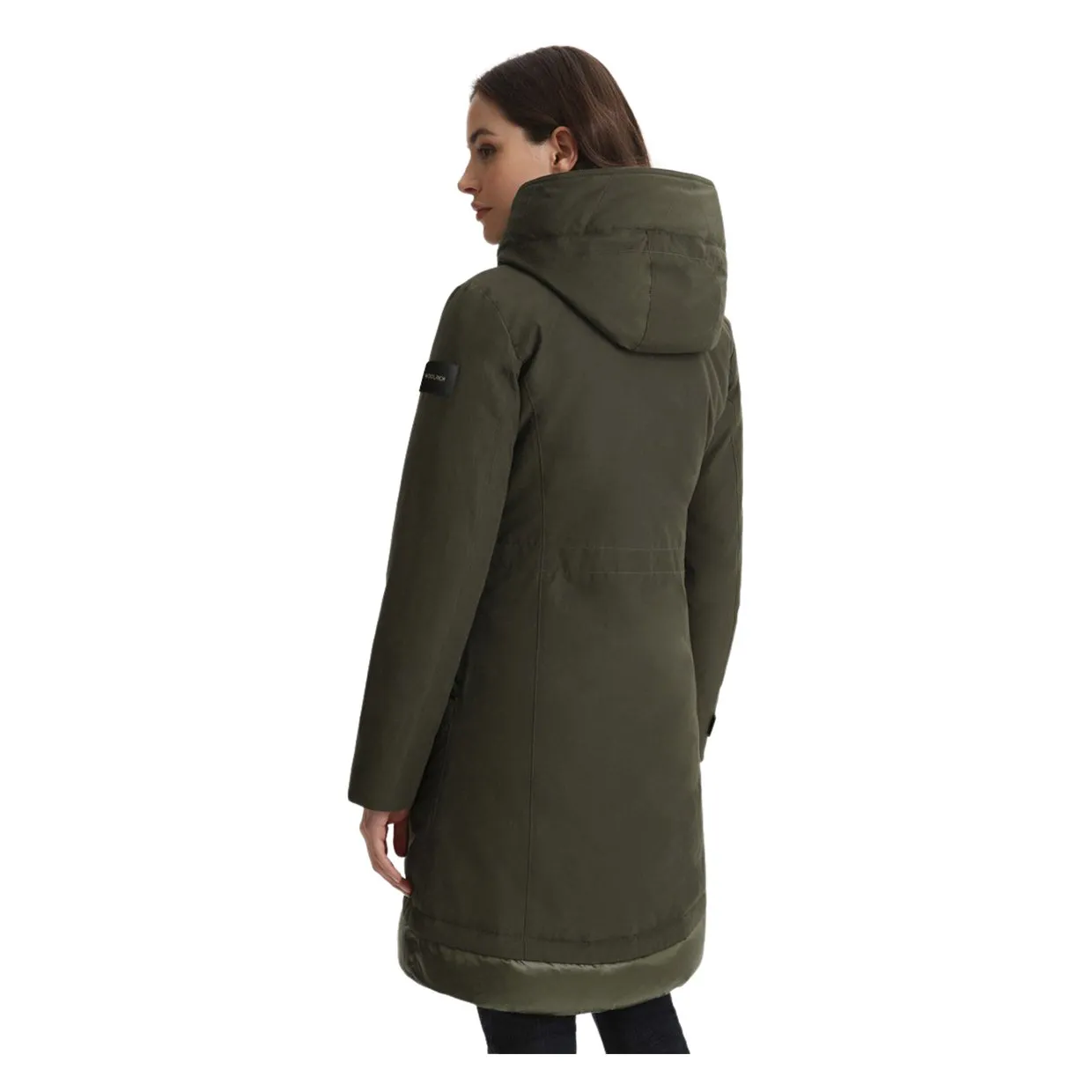 Piumino Donna Woolrich Weoka Parka Verde Scuro