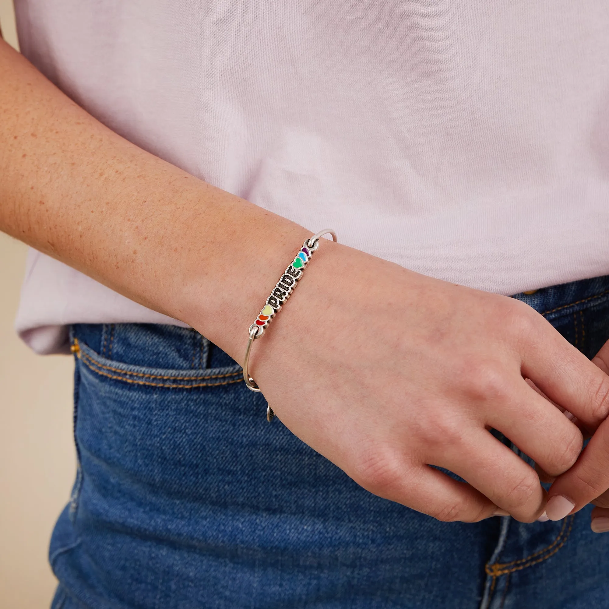 'Pride' Inline Charm Bangle