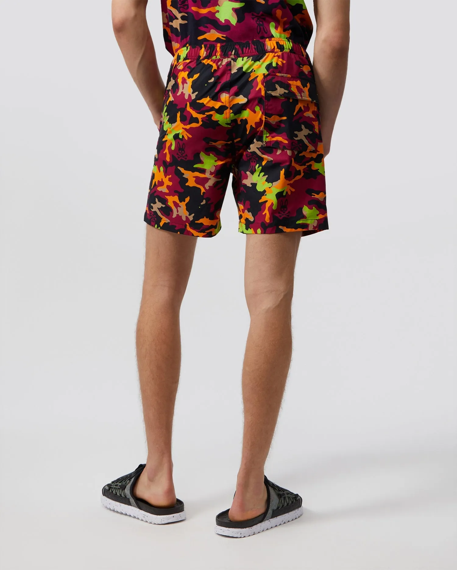 Psycho Bunny Mens Allen Swim Shorts - Wild Berry