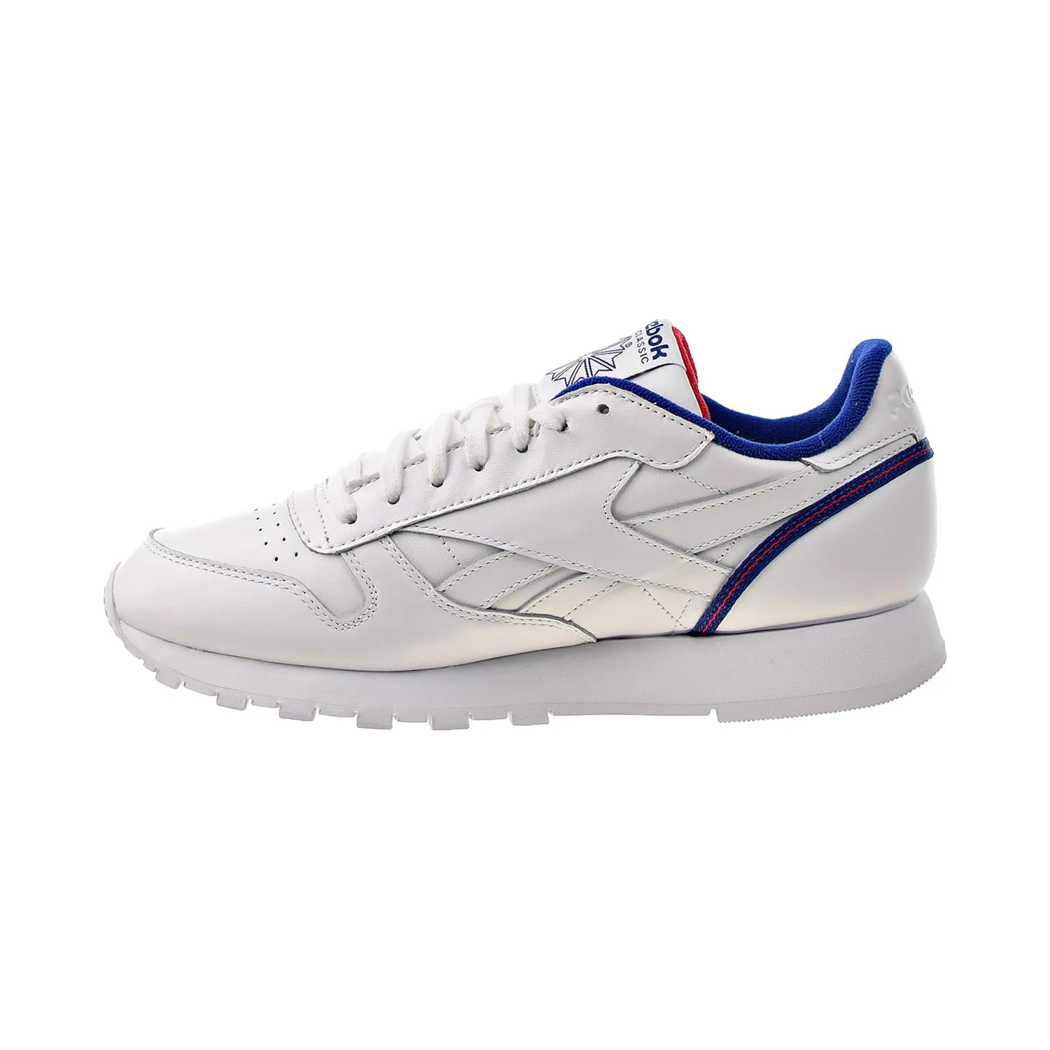 Reebok Classic Leather Men's Shoes White-Deep Cobalt-Vector Red