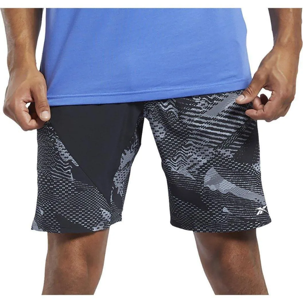 Reebok Speedwick All Over Print Mens Training Shorts - Black