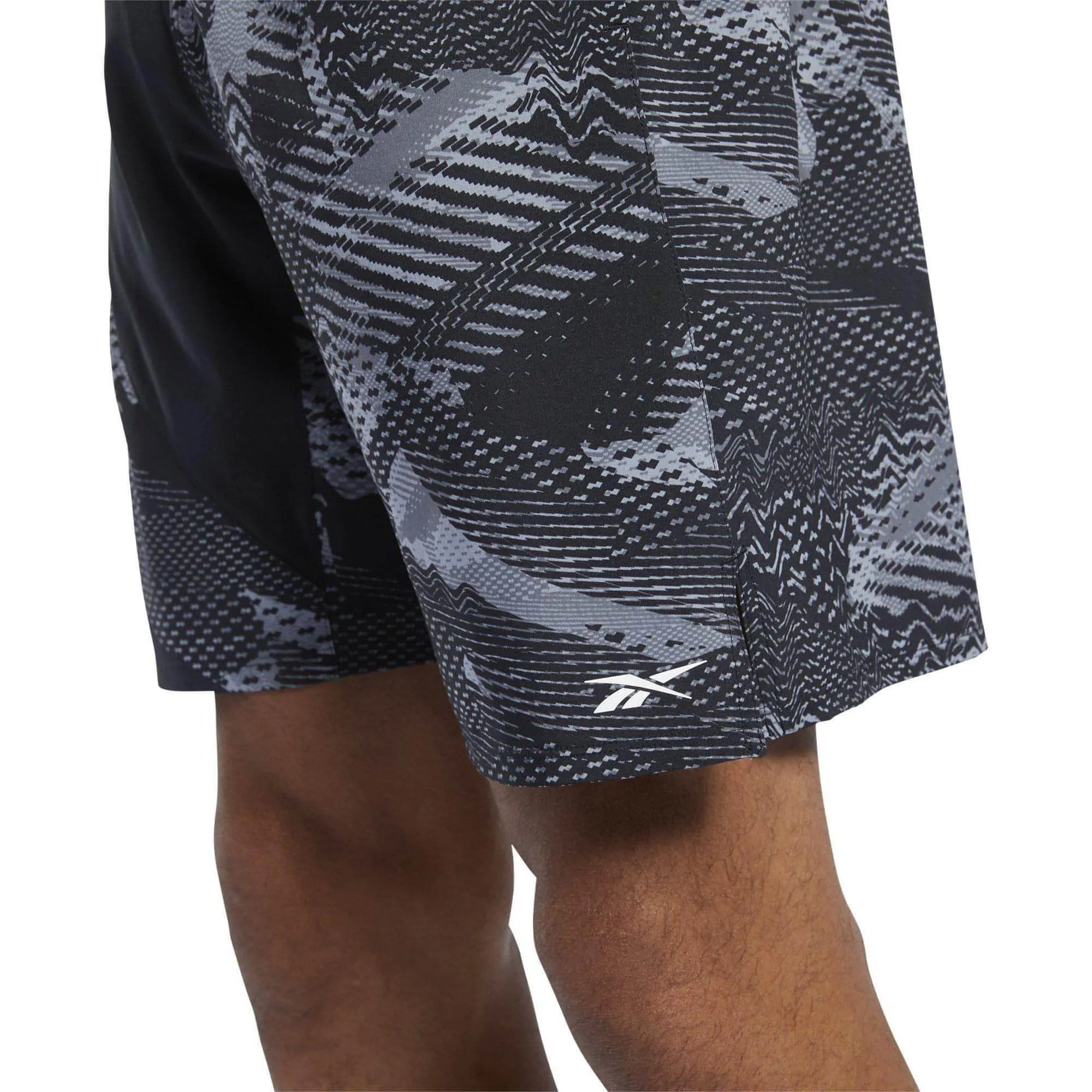 Reebok Speedwick All Over Print Mens Training Shorts - Black