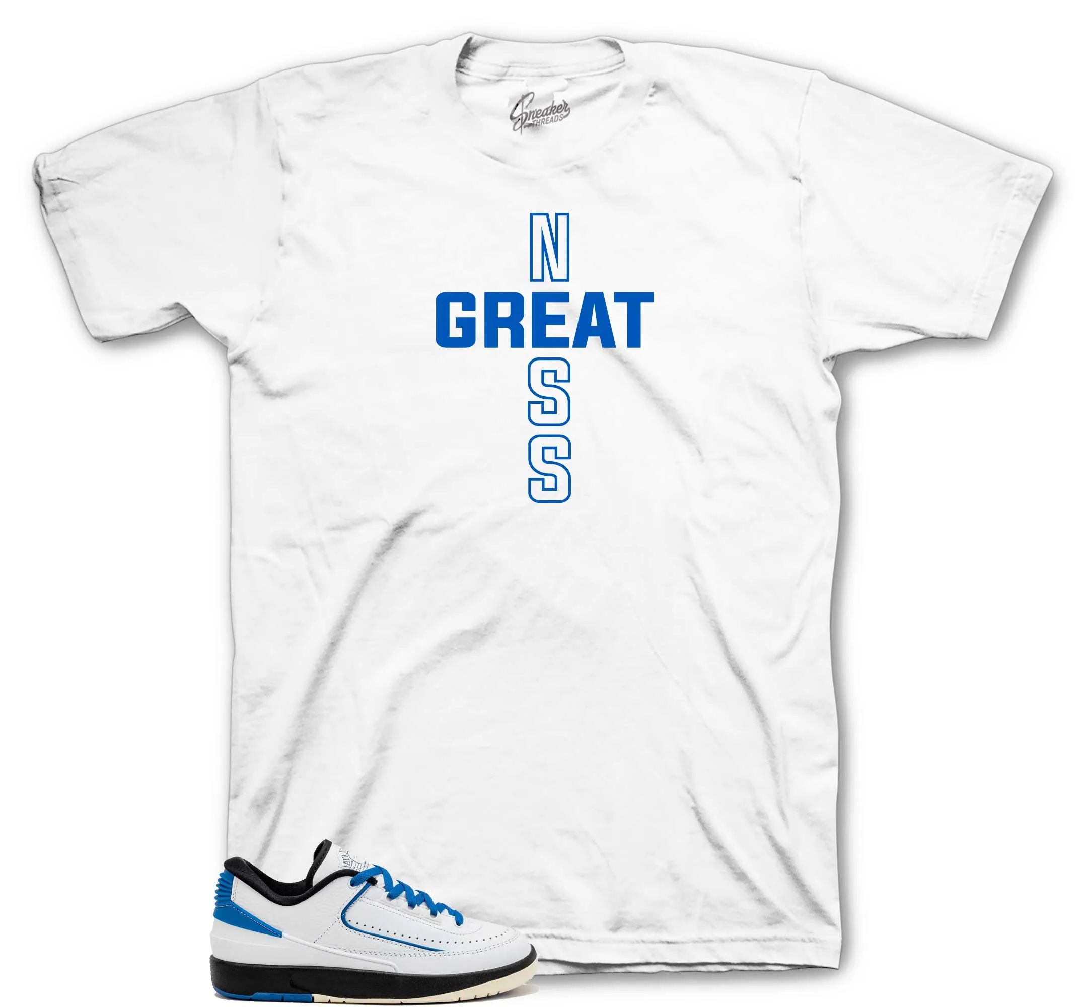 Retro 2 Varsity Royal Greatness Cross Shirt