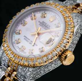 Rolex Lady-Datejust 6917 26MM Pink Diamond Dial With 5.75 CT Diamonds