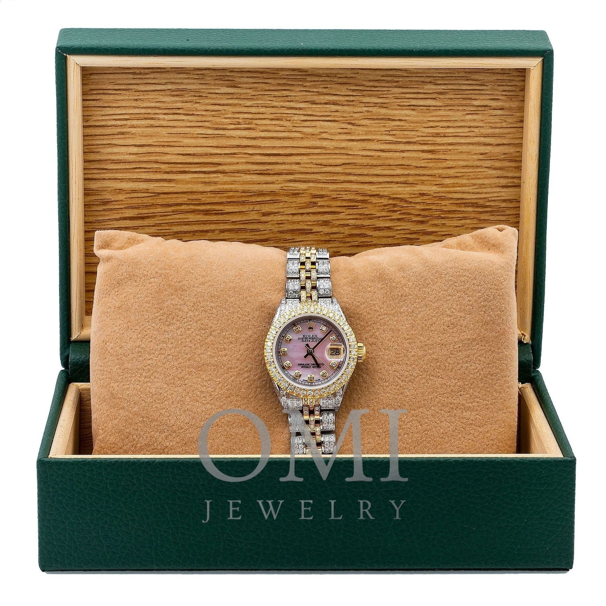 Rolex Lady-Datejust 6917 26MM Pink Diamond Dial With 5.75 CT Diamonds